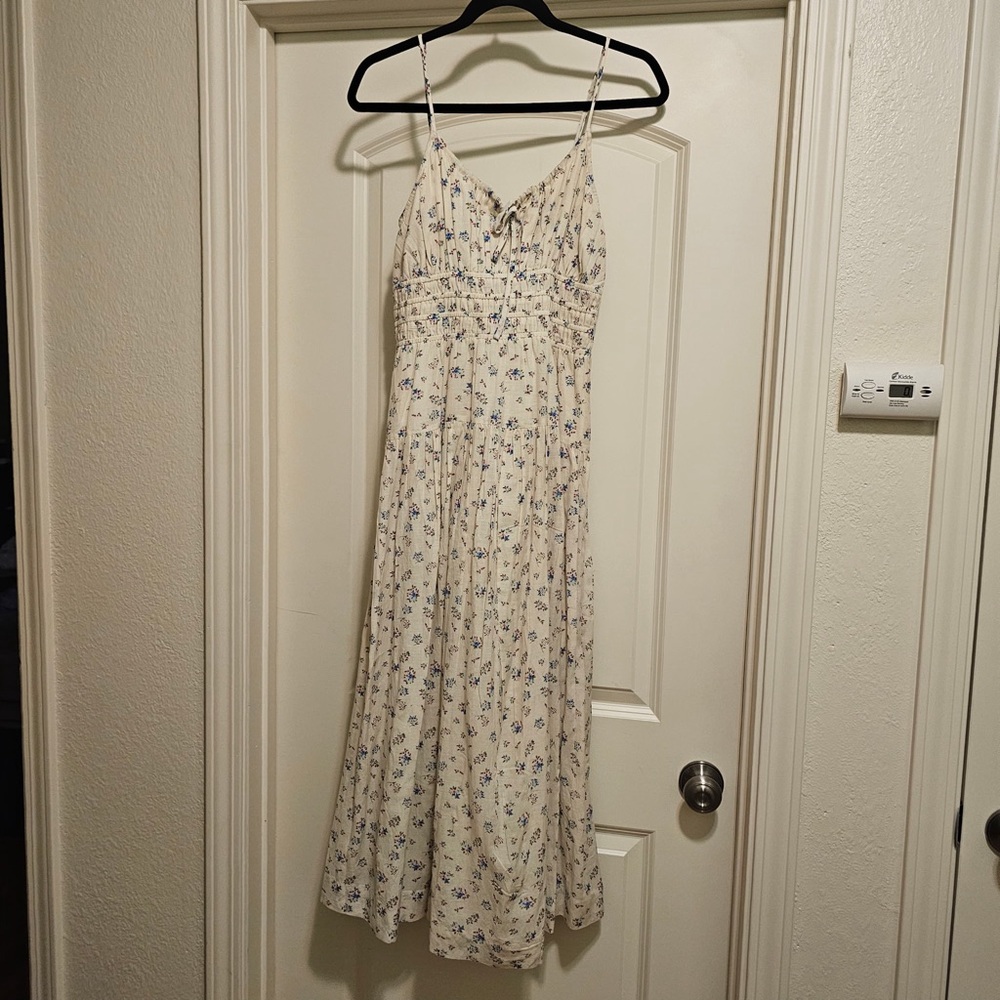 Lucky Brand Cream Floral Midi Dress